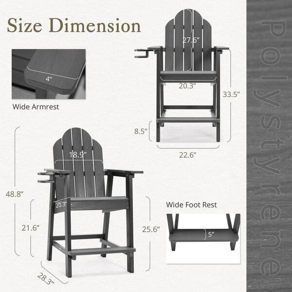 Bar height adirondack online chair template