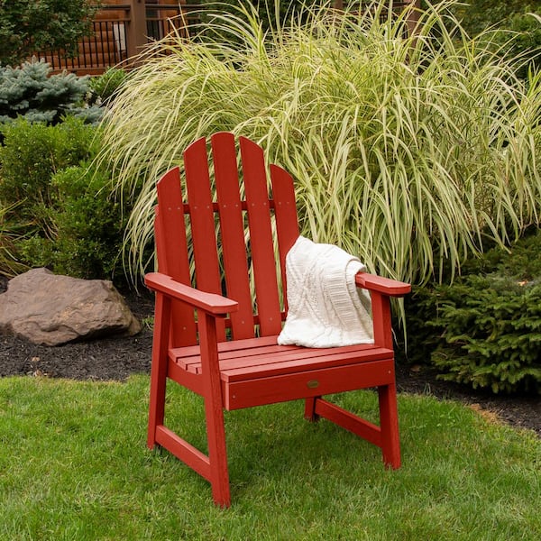 Highwood Classic Westport Garden Rustic Red Stationary Plastic Outdoor Lounge Chair