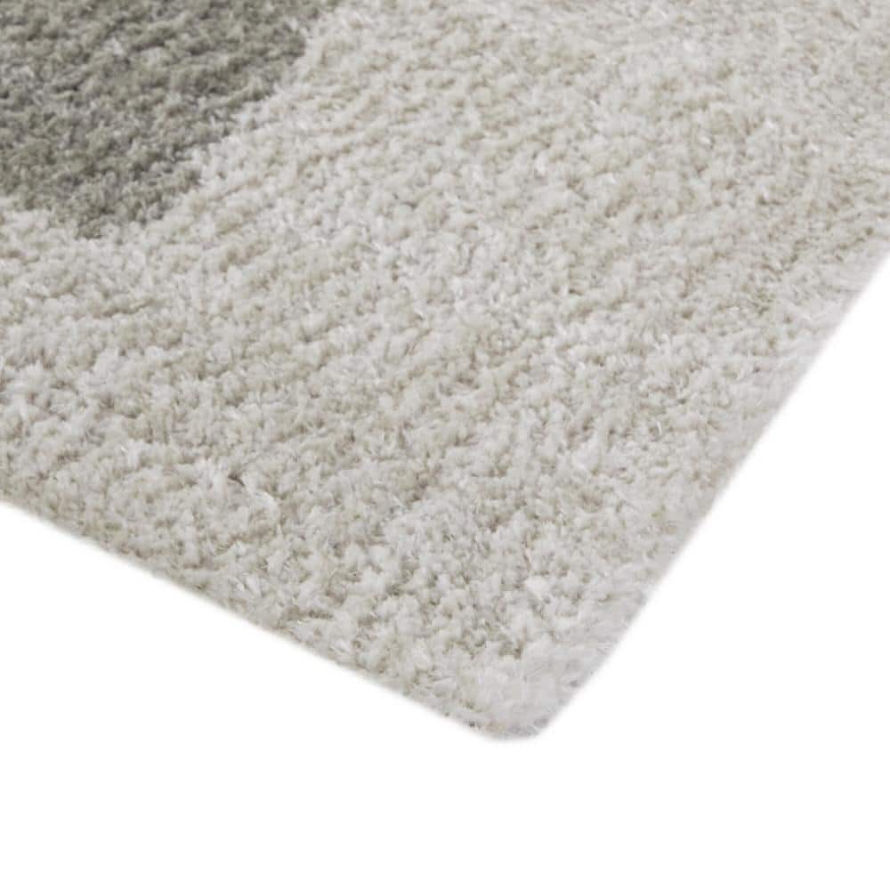 Higham Cream and Gray Rectangular Stain-Resistant Kids' Rug