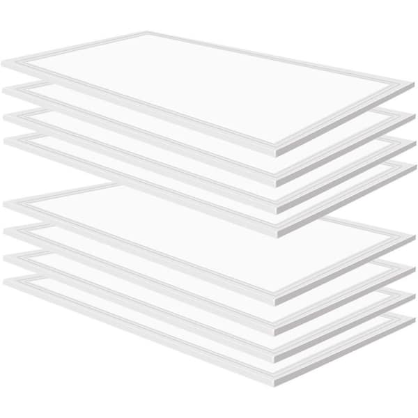 KOAOEIRS 2 ft. x 4 ft. 7800 Lumens Integrated LED Panel Light, 5000K LED Troffer Panel Light ETL Listed (8-Pack)
