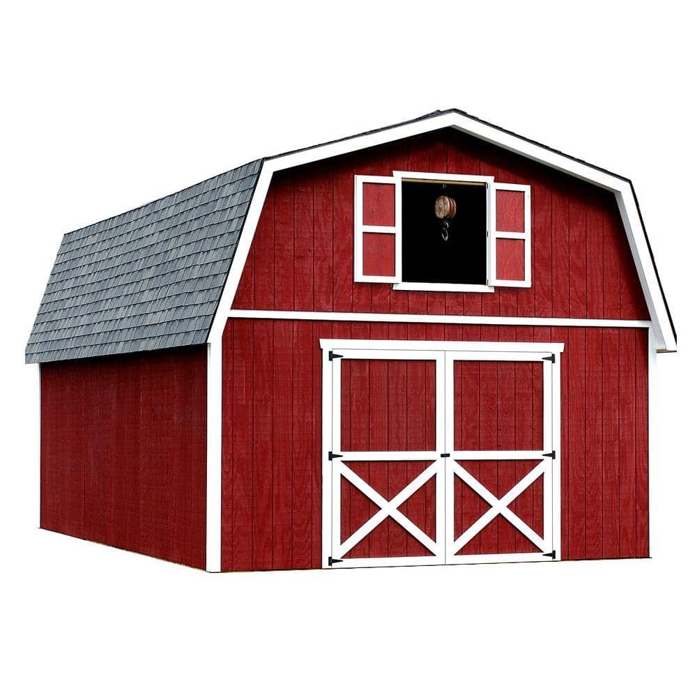 Best Barns Roanoke 16 Ft X 32 Ft Wood Storage Building Roanoke1632 The Home Depot