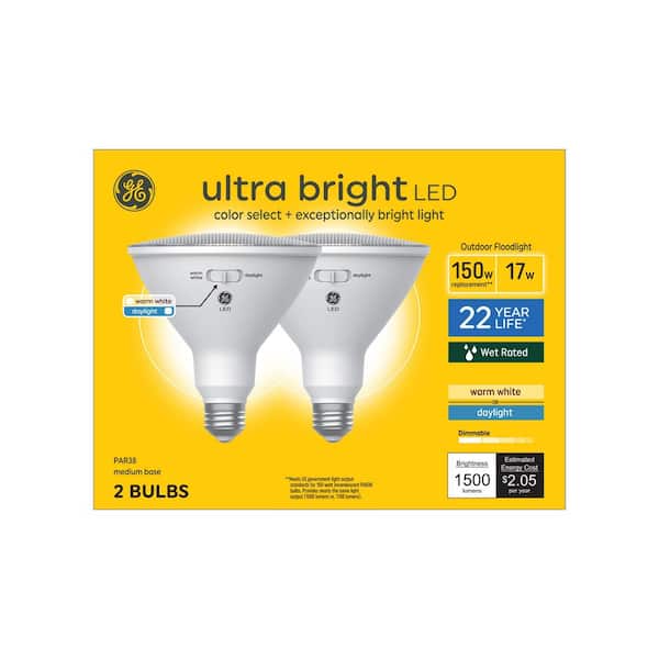 150.0-Watt Equivalent PAR38 Bright White Dimmable Bulb 2-Pack