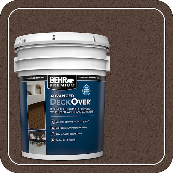 5 gal. #SC-201 English Brown Textured Solid Color Exterior Wood and Concrete Coating