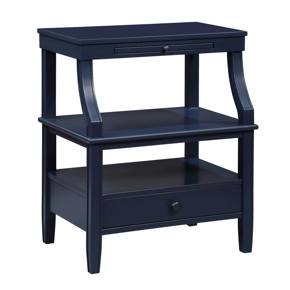 Newton 1Drawer Midnight Blue Nightstand 28 in. Height x 23.75 in