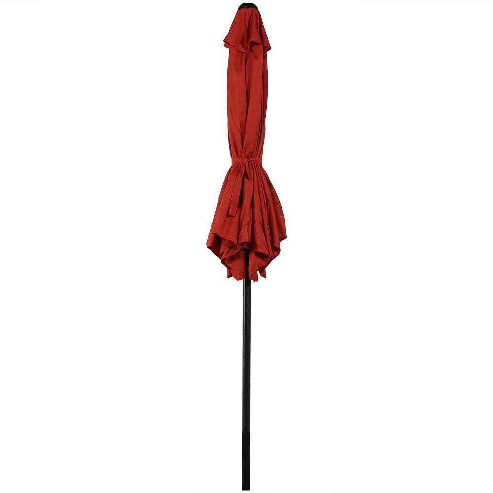 Burnt Orange 7.5' Aluminum Patio Umbrella with Tilt and Crank