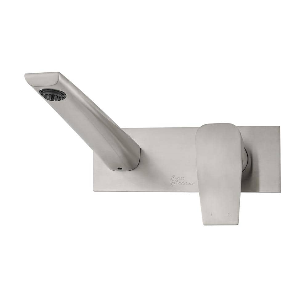 Monaco Brushed Nickel Wall-Mount Bathroom Faucet