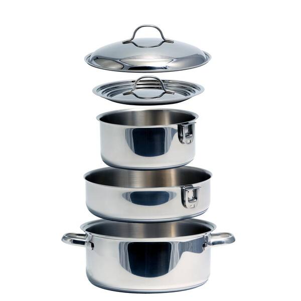  Camco Premium Nesting Cookware Set, Stainless-Steel