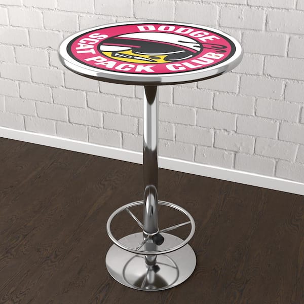 Unbranded Dodge Scat Pack Club Red 42 in. Bar Table