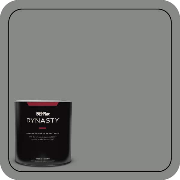 BEHR DYNASTY 1 qt. #PPU25-17 Euro Gray Matte Interior Stain-Blocking Paint and Primer