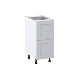 Cumberland Light Gray Shaker Assembled Base Kitchen Cabinet with Drawers (15 in. W x 34.5 in. H x 24 in. D)