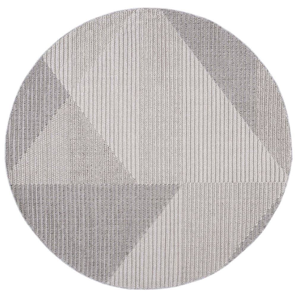 SAFAVIEH Global Light Gray/Gray 7 ft. x 7 ft. Abstract Geometric Indoor ...