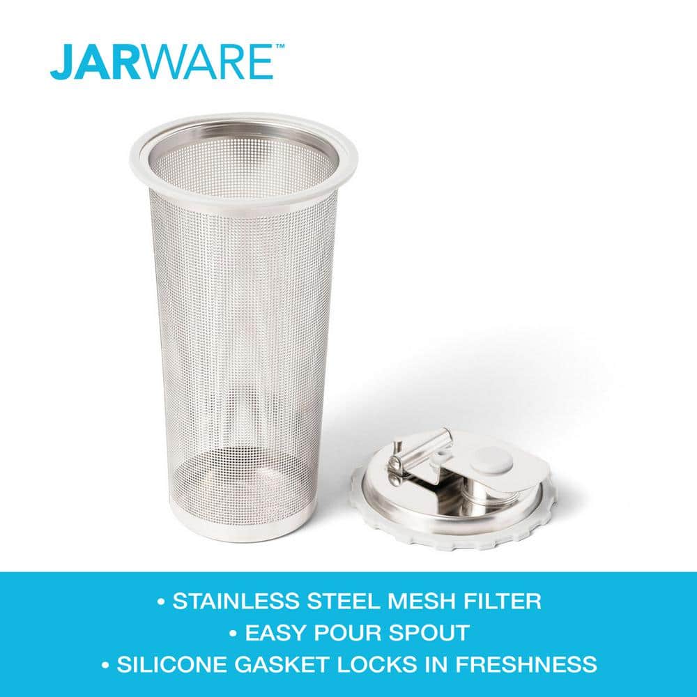 Stainless Steel Cold Brew Coffee and Tea Infuser Lid for Wide Mouth Mason Jars