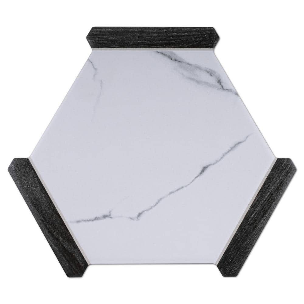 Graphite Gray Hexagon Matte Porcelain Wall & Floor Tile
