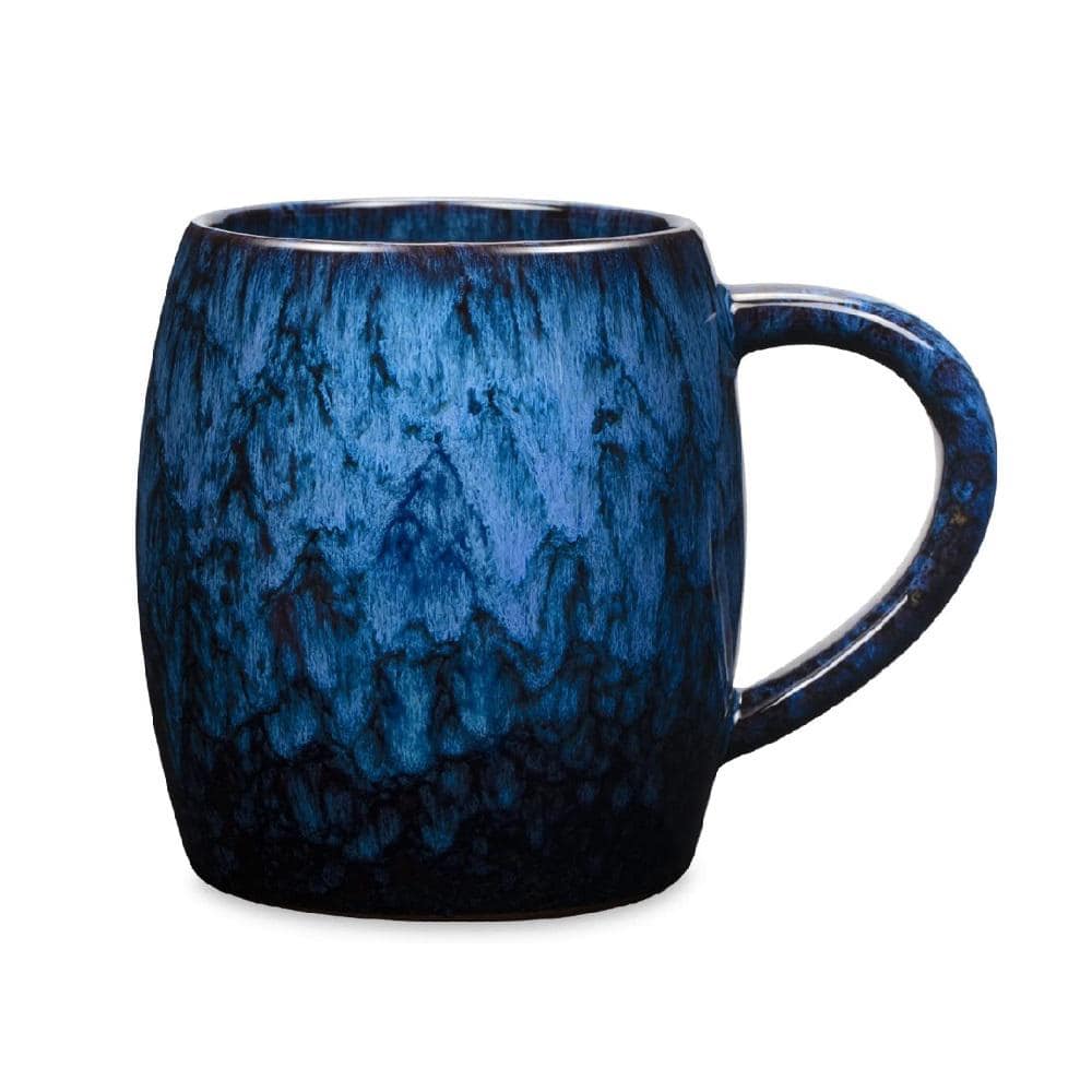 Dee Blue Acrylic Pour Coffee Mug by CraftyJenn