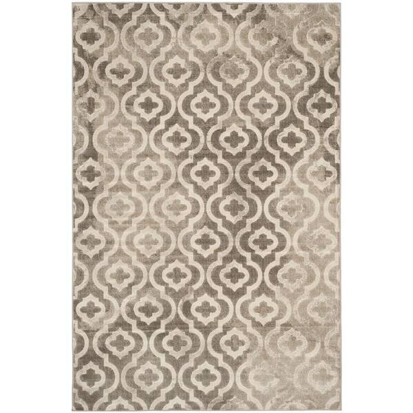 SAFAVIEH Porcello Grey/Ivory 5 ft. x 8 ft. Floral Area Rug