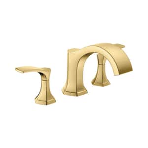 Locarno 2-Handle Deck Mount Roman Tub Faucet in Brushed Gold Optic