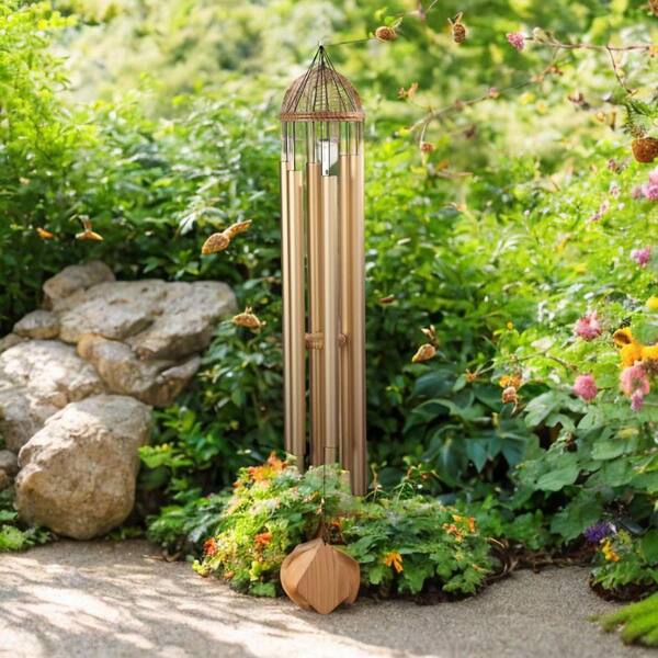 FC Design 52 in. Long Tuned Wood Top Wind Chime GSC9932290 - The
