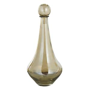 Austin Allen James Pawn Plated Glass Vase 18 in. H Amber Opulance