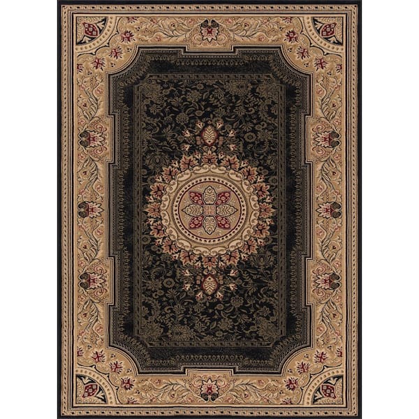Concord Global Trading Ankara Chateau Black 5 ft. x 7 ft. Area Rug