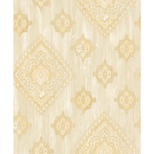 Leana Gold Medallion Paper Strippable Roll (Covers 57.8 sq. ft.)