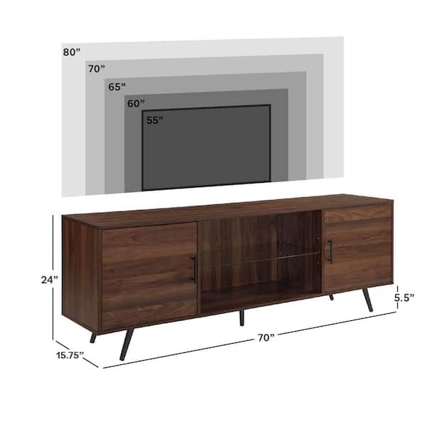 TVpad３ Walker Edison Furniture Company 70 in. Contemporary Dark Walnut TV