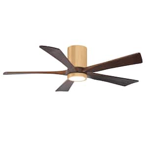 Irene-5HLK 52 in. Integrated LED Indoor/Outdoor Brown Ceiling Fan with Remote and Wall Control Included