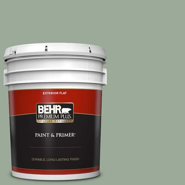 BEHR PREMIUM PLUS 5 gal. #450F-4 Scotland Road Flat Exterior Paint & Primer