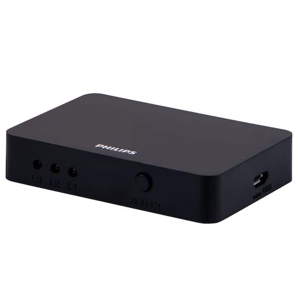 Philips 3-Device 4K HDMI 2.0 Switch, 3 to 1 HDMI Connection