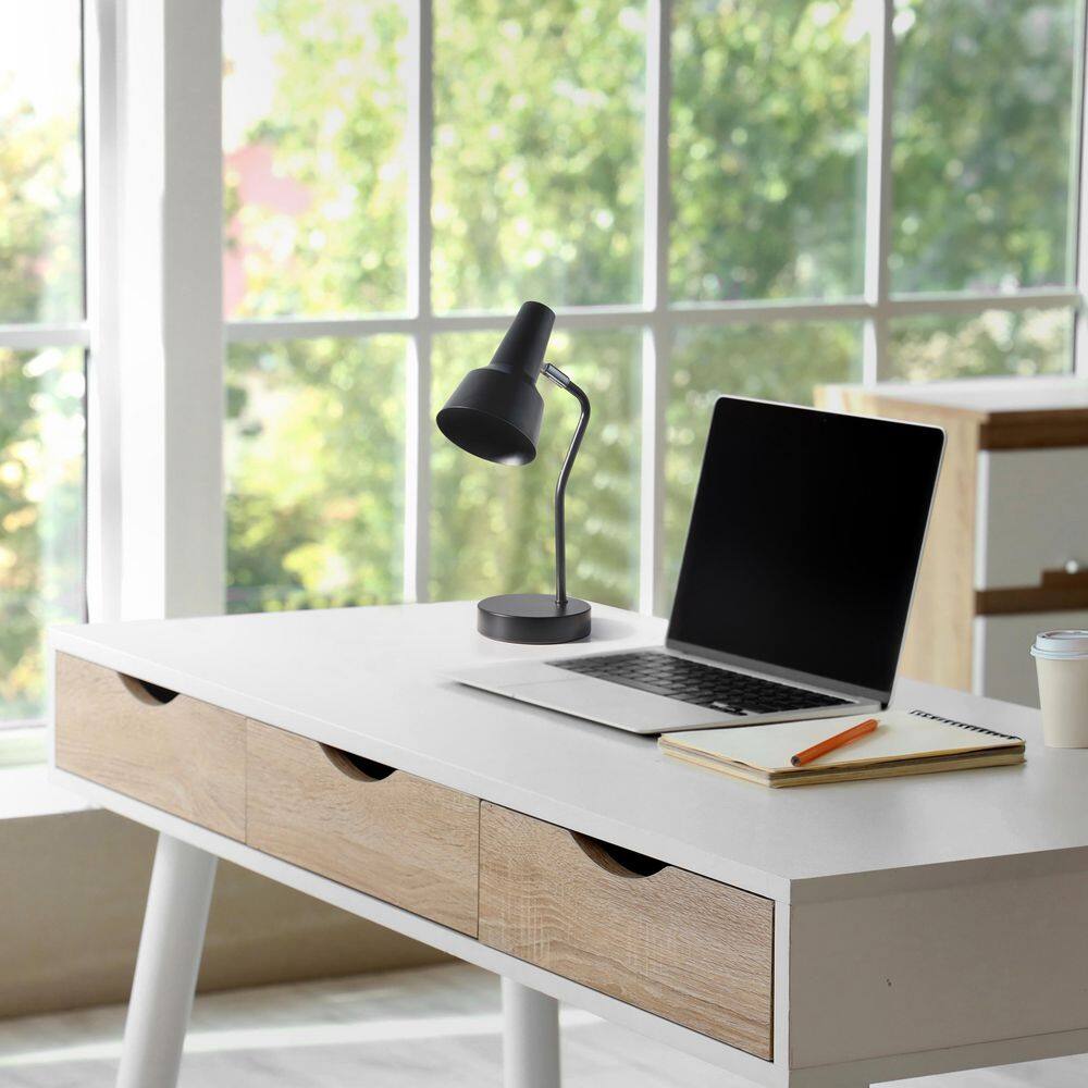 15.2 Cone Shade Desk Lamp, Black Finish with Adjustable Shade for Office or Dorm price history on PriceWatchPro