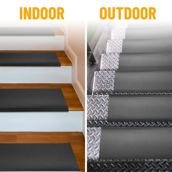 2 Pack - Composigrip Composite Anti-Slip outlet Stair Tread 48 inch Gray Step Cover