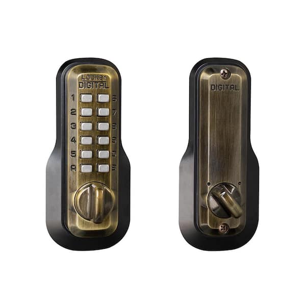 Unbranded Single Cylinder Antique Brass Digital Keypad Deadbolt