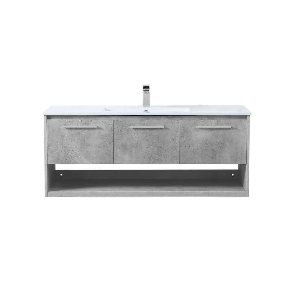 Simply Living 48 in. W x 18.31 in. D x 19.69 in. H Bath Vanity in Concrete 