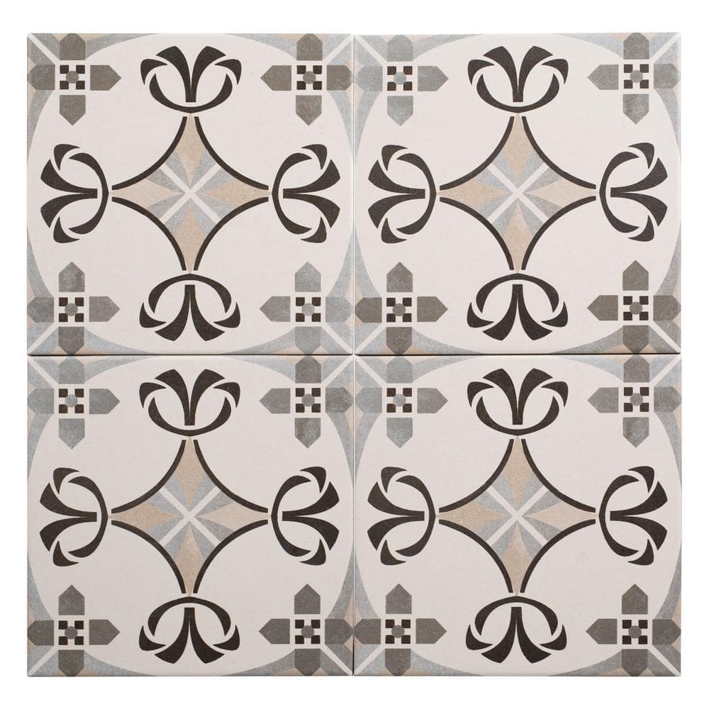 Istanelle Square 7.88 in. x 7.88 in. Matte Ankara Blue Porcelain Marble Til
