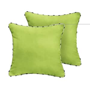 Sunbrella Canvas Macaw Outdoor Corded Throw Pillows (2-Pack)