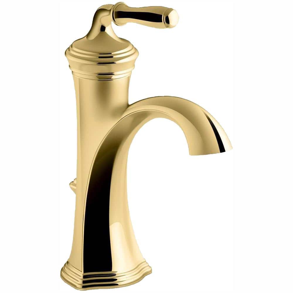 Kohler Devonshire Single Hole, Polished Brass Bathroom Faucets 3 Hole