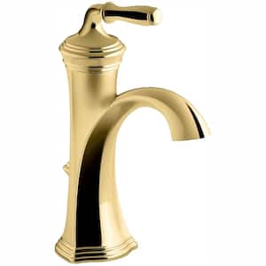 Devonshire Single Hole Single Handle Water-Saving Bathroom Faucet in Vibrant Polished Brass