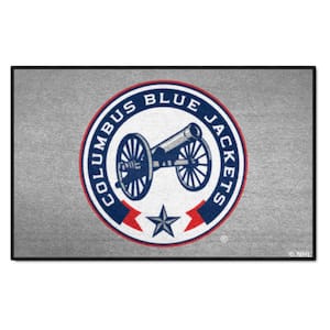 Columbus Blue Jackets Gray Starter Mat Accent Rug  19in. x 30in.