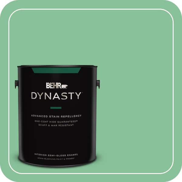 BEHR DYNASTY 1 gal. #MQ6-40 Country Weekend One-Coat Hide Semi-Gloss Enamel Interior Stain-Blocking Paint & Primer