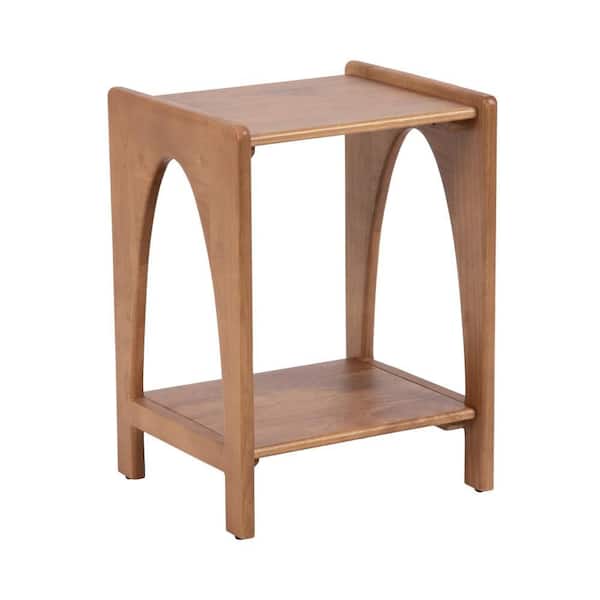 Aarstad 16 in. Natural Rectangle Solid Wood End Table