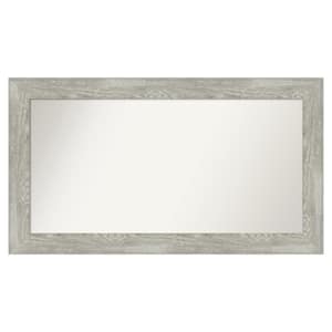 Dove Greywash 48 in. x 27 in. Custom Non-Beveled Distressed Recyled Polystyrene Bathroom Vanity Wall Mirror