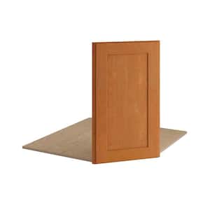 Hargrove Cinnamon Stain Plywood Shaker Assembled Corner Sink Base Kitchen Cabinet Soft Close 16 in W x 1 in D x 30 in H