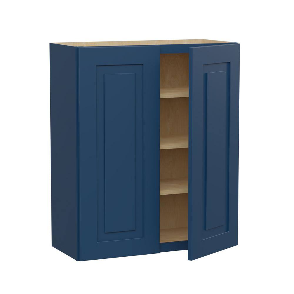 Grayson 30 in. W x 12 in. D x 36 in. H Assembled Plywood Wall Kitchen Cabinet in Mythic Blue with Soft Close price history on PriceWatchPro