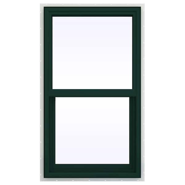 JELD-WEN 23.5 in. x 41.5 in. V-4500 Series Single Hung Vinyl Window - Green