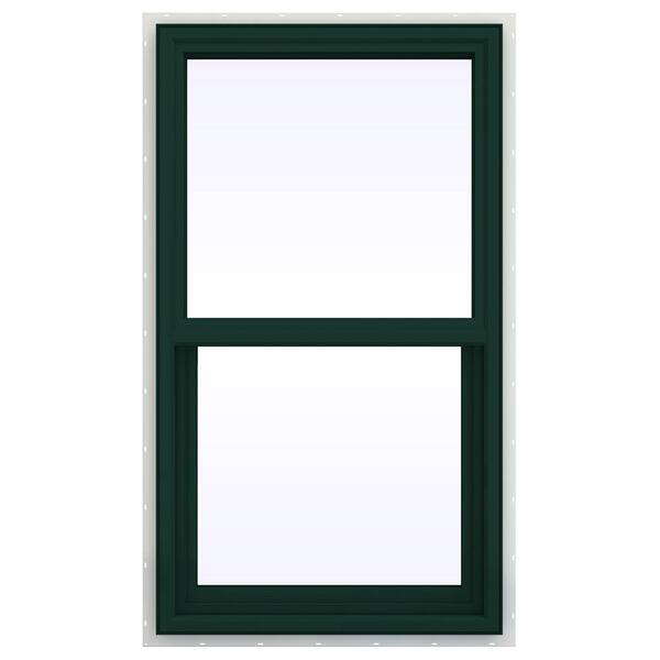 JELD-WEN 23.5 in. x 47.5 in. V-4500 Series Single Hung Vinyl Window - Green