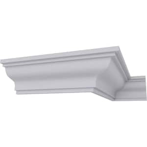 SAMPLE - 2 in. x 12 in. x 2 in. Polyurethane Marseille Traditional Smooth Crown Moulding