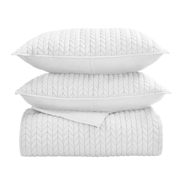 Unbranded Cabo King/Cal King White Polyester Quilt