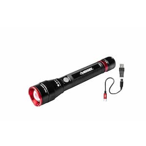1500 Lumens Dual-Power Focusing LED Rechargeable Flashlight 3 Modes with USB Port and Rechargeable Battery