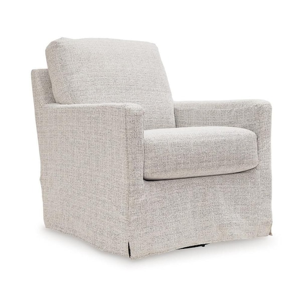 Neena Gray Polyester Accent Chair with Swivel