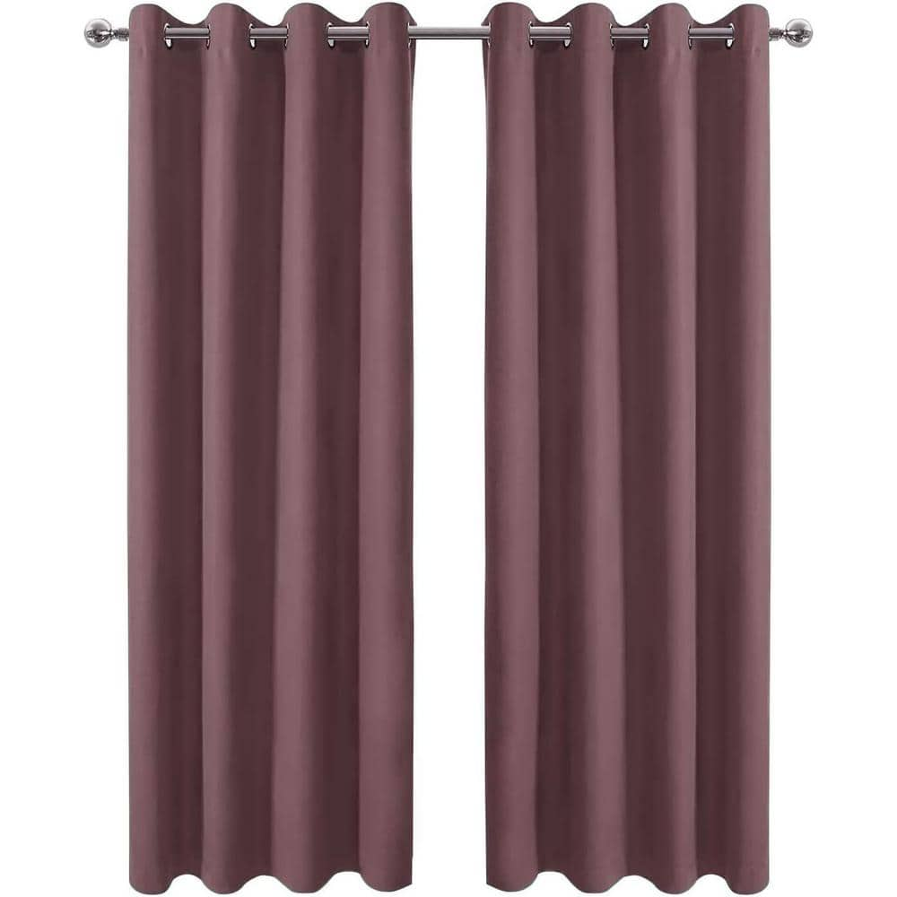 Pro Space Darkening Blackout Grommet Top Curtains Thermal Insulated For ...