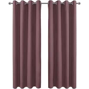 Darkening Blackout Grommet Top Curtains Thermal Insulated for Bedroom Living Room 2 Panels 52 in. W x 84 in. L Coffee